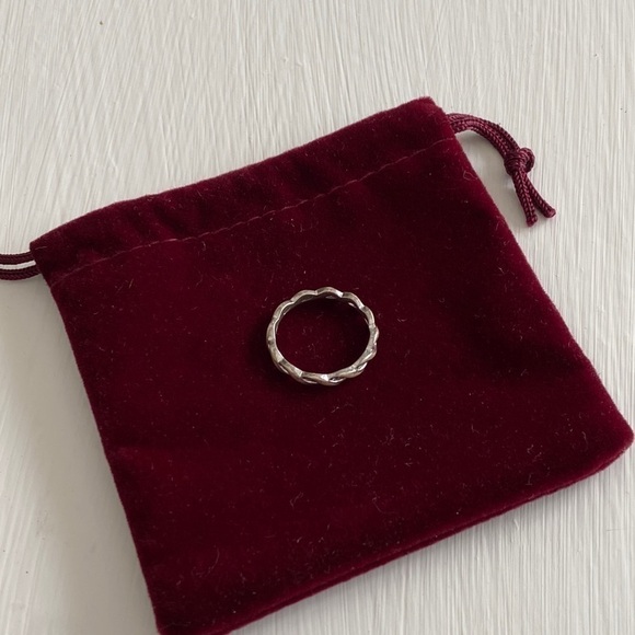 Sterling Silver Twisted Rope Wedding Anniversary Band Ring Vintage With Pouch - Picture 16 of 16